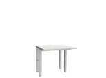 Schäfer Shop Genius Schreibtisch MODENA FLEX, 4-Fuss-Rechteckrohr, beidseitig, B 800 mm, lichtgrau