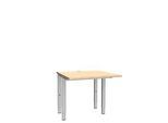 Schäfer Shop Genius Schreibtisch MODENA FLEX, 4-Fuss-Rechteckrohr, beidseitig, B 800 mm, Ahorn