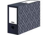 Archivschachtel BANKERS BOX® Décor, FSC®-zertifizierter Karton, B 100 x T 345 x H 253 mm, für DIN A4 Formate, mitternachtsblau, 5 Stück