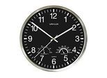 UNILUX Wanduhr Wetty, mit Thermometer und Hygrometer, Quarz, Ø 30 cm, metallgrau