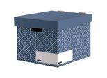 Archivbox BANKERS BOX® Décor, FSC®-zertifizierter Karton, L 390 x B 340 x H 291 mm, für DIN A4-Formate, schieferblau, 5 Stück