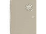 Spiralheft Oxford Origins, 70 Blatt, Optik Paper®, DIN A4+, liniert, Rand links, doppelspiral, 90 g/m², beige