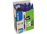 Gelschreiber PILOT G2-7, blau, Strichbreite 0,4 mm, dokumentenecht, nachfüllbar, 70 % Recycling-Kunststoff, 12 Stück + 12 Minen blau