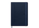 Notizbuch Oxford Signature, DIN A5, 80 Blatt, kariert, mit linkem Rand, Optik Paper®, dunkelblau