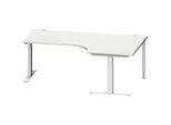 Schäfer Shop Genius Winkelschreibtisch MODENA FLEX 90°, T-Fuss-Rechteckrohr, B 2000 mm, Ansatz rechts,