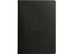 Rhodia Notizbuch, 32 Blatt, DIN A5, 90 g/m², liniert, schwarz