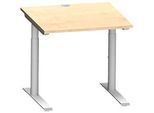 Schäfer Shop Genius Schreibtisch MODENA FLEX, 800 x 800 mm, Ahorn