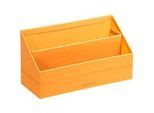 Rhodia Briefhalter, 2 Fächer, mit Trennwand, Kunstleder, 250 x 100 x 140 mm, orange