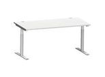 Schäfer Shop Genius Schreibtisch MODENA FLEX, 1600 x 800 mm, lichtgrau