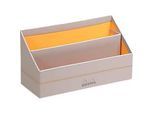 Rhodia Briefhalter, 2 Fächer, mit Trennwand, Kunstleder, 250 x 100 x 140 mm, silber