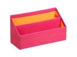 Rhodia Briefhalter, 2 Fächer, mit Trennwand, Kunstleder, 250 x 100 x 140 mm, himbeer