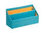 Rhodia Briefhalter, 2 Fächer, mit Trennwand, Kunstleder, 250 x 100 x 140 mm, türkis