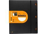 Rhodia ExaBook Notizblock, 80 Blatt, DIN A4+, 90 g/m², Doppelspiralbindung, Trennblätter, Lineal, Innentasche, kariert, mit Rand und Rahmen