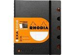 Rhodia ExaBook Notizblock, 80 Blatt, DIN A5+, 90 g/m², Doppelspiralbindung, Trennblätter, Lineal, Innentasche, liniert, mit Rahmen