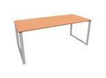 Schäfer Shop Genius Schreibtisch Modena Flex, höheneinstellbar, Rechteckform, Bügelfuss, Breite 1800 mm, Buche-Dekor