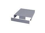 Hubwagensockel für Schubladenschrank Bedrunka+Hirth mit B 980 mm, inkl. Abdeckblech vorne & hinten, B 980 x T 500 x H 112 mm, Stahlblech