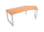Schäfer Shop Genius Winkelschreibtisch MODENA FLEX, 135°, Bügelfuss, Ansatz rechts, B, B 2165 mm, Buche-Dekor