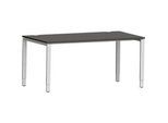 Schäfer Shop Genius Schreibtisch Modena Flex, Rechteck, 4-Fuss Rechteckrohr, B 1600 x T 800 x H 650-850 mm, graphit/weissaluminium