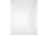 FolderSys Dokumententasche, DIN A4, mit Klettverschluss, 10 Stück, transluzent