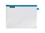 Leitz WOW Traveller Zip-Beutel, wasserabweisend, durchsichtiges Material, Grösse L, blau