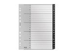 Leitz® Registermappe Recycle, A4, beschreibbar, Universalllochung, zu 100 % recycelbar, Kunststoff, schwarz, Taben A-Z
