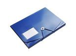 Eckspanner FolderSys JUMBO, A4, B 240 x H 320 mm, 3 Innenklappen & Gummizug-Verschluss, Polypropylen, Stärke 0,42 mm, blau, 10 Stück