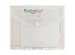Sichttasche FolderSys FolderGreen®, A4 Hochformat, EURO-Lochung/umlaufende Dehnfalte/Abheftrand/Klappe/Klettverschluss, 100 % PCR-PP, transparent ,10 Stück