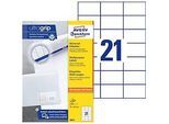 AVERY Zweckform Universal-Etiketten 3652, ultragrip, 70 x 42,3 mm, 2100 Stück