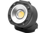 LED-Arbeitsleuchte Ansmann FL1100R, 2 Leuchtstufen, 1100 Lumen, bis zu 4,5 h, IP65, Akku, 360° Kugelgelenk, Aufhängehaken, B 90 × T 61 × H 87 mm
