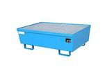 Auffangwanne BAUER AM-2, mit Gitterrost, Stahl, 225 l, B 1200 x T 800 x H 415 mm, blau