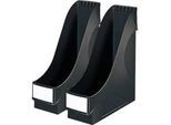 LEITZ® Stehsammler, DIN A4, Polysterol, 2 Stück, schwarz