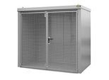 Gasflaschencontainer BAUER GFC-B M3, B 1570 x T 2425 x H 2265, für 45 Gasflaschen, feuerbeständig, abschliessbar, grau