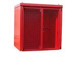 Gasflaschencontainer BAUER GFC-B M2, B 1570 x T 2125 x H 2265, für 35 Gasflaschen, feuerbeständig, abschliessbar, rot