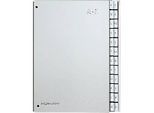 PAGNA Pultordner Silver, für DIN A4, A - Z, 24 Fächer, silber metallic