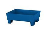 Auffangwanne ASECOS, Stahl, mit Sockelfüssen, 60 l Auffangvolumen, B 635 x T 785 x H 268 mm, lackiert