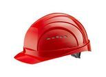 Schutzhelm EuroGuard I/79 4-G, Hochdruck-Polyethylen, DIN EN 397, rot, mit 4-Punkt-Gurtband, Belüftung