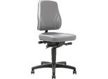 Drehstuhl All-In-One Trend 9633, mit Rollen, Kunstleder, Skai grau