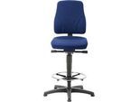 Drehstuhl All-In-One 9631, Aufstiegshilfe und Gleitern, Stoffpolster, Duotec blau