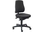 Drehstuhl All-In-One Trend 9633, mit Rollen, Stoffpolster, Duotec schwarz meliert