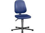 Unitec ESD-Arbeitsdrehstuhl mit Gleitern, Stoff, Duotec blau