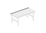 Rückwandboard für Pack- und Arbeitstisch Rocholz System 2000, B 2000 x T 40 x H 40 mm, hellgrau