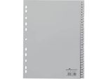 DURABLE Kunststoffregister, A4 hoch, Zahlen 1-31, grau