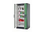 Sicherheitsschrank Typ 90 asecos Q-CLASSIC-90, Flügeltüren, Front Resedagrün, B 893 x T 615 x H 1953 mm