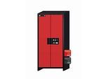 Sicherheitsschrank Typ 90 asecos Q-CLASSIC-90, Flügeltüren, Front Verkehrsrot, B 893 x T 615 x H 1953 mm