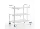 Bürowagen doppelseitig mit Trenngitter, 940 x 650 mm