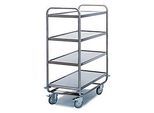 Tischwagen für Labor und Produktion, 4 Etagen, 1000 x 600 mm