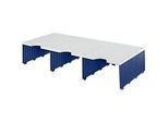 styro® Sortierstation styrodoc Jumbo, DIN C4, 1 Etagen/3-reihig/3 Fächer, blau