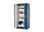 Sicherheitsschrank Typ 90 asecos Q-PEGASUS-90, Flügeltüren mit Schliess-Automatik, Einhandbedienung, Front Enzianblau, B 893 x T 615 x H 1953 mm