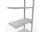 Schulte Lagertechnik Fachbodenregal-Stecksystem MULTIplus 250, Anbauregal, Längenriegel, 2500x750x400 mm, 6 Böden, lichtgrau