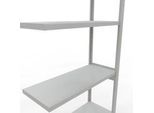 Schulte Lagertechnik Fachbodenregal-Stecksystem MULTIplus 250, Anbauregal, Längenriegel, 3000x1000x400 mm, 7 Böden, lichtgrau